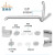 蒙莱奇加厚304不锈钢大拉手淋浴房门拉手L型浴室玻璃门扶手推拉移门把手 22管*185*385孔距(加厚304款)/个