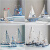 莎庭（SARTILL）地中海风格创意家居装饰摆设 木质帆船模型小摆件手工艺木船小船 复古有座帆船深蓝