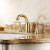摩豪Mohao全铜欧式分体式三孔面盆冷热水龙头卫生间双把浴室 镀铬色