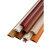 PVC明装线槽木纹色铝合金线槽弧形地线槽耐踩网络地板走线压线槽 红木纹色(自带背胶) PVC款 2米长度-5根(10米) x 3号(放3根网线)