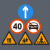 印苼荟 交通安全标识牌定制 道路安全警示牌定做铝板反光膜路牌带抱箍