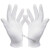 白手套礼仪棉文玩薄款工作作业劳保弹力棉学生军训运动会白手套 白色超薄款12双 M码（适合女士）
