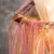 梦卡琳欧根纱镭射渐变欧根纱设计师面料连衣裙手工服装布料软纱舞 紫黄色