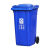 环卫户外分类商用垃圾桶塑料加厚垃圾箱大号小区物业带轮盖240L升 黑色 240升加厚轮+盖