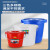定制定制加厚水桶塑料储水用带盖特大号大白桶户外圆形清洁垃圾桶 150升桶无盖装水320斤 默认