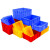 筑华工品  蓝色塑料周转箱 零件物料盒 收纳整理配件箱 胶筐长方形盒子E2工作箱   一个价 475*350*170mm