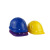 金豫源欧式四面透气款HDPE头盔防砸工程施工防护带防雨槽  M102蓝色安全帽