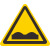 帝阔90直径交通标识牌圆牌三角牌铝槽现货警示牌路标指示标志不锈钢版 路面不平90cm