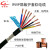 RONGLAN 铜芯屏蔽电线电缆抗干扰多芯信号线护套电源线RVVP7*0.75平方 黑色100米
