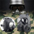 冲击装备防毒面具全面罩道具全面具生化危机儿童头戴式防护 黑色面具(单滤罐)-D27