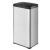 商用智能感应垃圾桶方形大容量办公室分类带盖果皮箱 不锈钢原色50+50升
