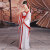 唐朝汉服女古装服装仙演出服古代公主贵妃襦裙舞蹈性感影楼 白色红边 均码(胸围92cm)