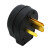 定制美式NEMA6-50R美标三孔插座带设备孔50A发适用埋入式螺丝 插头+插座