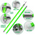 高压令克棒拉闸杆10kV伸缩绝缘杆电工防雨操作杆绿色变压器送电杆 10kV 3节4米(防雨型) 送包