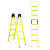 定制绝缘梯人字梯玻璃钢电工单直梯合梯关节折叠升降伸缩绝缘梯子 单梯1米