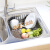 沥水架洗碗池洗菜盆沥水篮304不锈钢厨房可伸缩漏水篮置物架 (V 4) V网-304(可伸缩)
