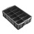 分格箱黑色零件盒电子元件物料箱收纳箱esd分隔胶箱五金工具箱 8分格（小）375*277*85