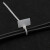 赫思迪格 标牌式尼龙扎带 标签吊牌束线带 多功能绑带 2.5*100mm白色(100根) HGJ-1527
