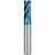 moenst65度钨钢圆鼻铣刀合金牛鼻立铣刀数控刀具蓝纳米涂层淬火用 D5R0.5*6*50L*4T标准长