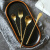 HYWLKJ龙珠砂光钛金刀叉套装餐刀餐叉餐勺茶勺餐厅家用商用西餐餐具 钛金餐刀