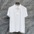 BOSS男士短袖T恤桑蚕丝白色简约设计传统款休闲短袖POLO衫免烫高尔夫 白色 M