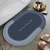 硅藻泥软垫速干浴室吸水地垫卫生间厕所进门垫子门口地毯防滑脚垫 硅藻泥-贝加尔湖蓝(椭圆) 60*90Cm/