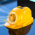 太阳能安全帽带风扇的可充电夏季工地施工遮阳冒子檐防晒空调降温京昂 黄色双风扇P02-10000 带头灯+太阳能版
