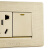 贵派（goldp）10A一开单控带五孔金色118型(小)插座 贵雅A8-118金色系列墙壁暗装插座