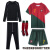 2022世界杯葡萄牙主客场足球服定制男女儿童7号C罗佩佩球衣套装 主场红色秋冬4件套 均码