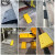 台阶垫门槛垫塑料斜坡板汽车上坡垫家庭用3-22cm彩色路沿坡 黄色-高3cm