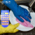 赛立特 橡胶手套 1双 进口天然乳胶 植绒衬里 防水耐油 家务清洁 【左黄右蓝】1双 9(L)码