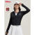 威尔胜（Wilson）春季女士网球服Full Zip针织紧身运动长袖外套 正黑色-BKA XS