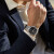 雷诺（RARONE）男士手表男款2023热款镂空运动全自动商务国产机械手表 蓝面银钉 圆日历