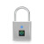 安达通 智能指纹挂锁 锌合金材质户外防水防盗USB充电速开电子挂锁 P4-银色（指纹开锁）