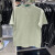 耐克（NIKE） 短袖T恤男士夏季运动服针织透气宽松圆领休闲半袖上衣 FN3705-017浅绿色 S