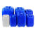 良至 化工桶 堆码桶塑料桶带盖方桶加厚废液桶包装桶密封桶手提桶 蓝色 25L