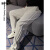 SUVKVIP夏季拼接线条阔腿直筒纯白色运动休闲裤男宽松轻奢垂感长裤子 白色 S(-140)