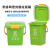 欧润哲 手提垃圾桶分类厨房商用8升绿色带滤网带密封圈垃圾桶有盖大号方形垃圾桶分类垃圾桶翻盖方桶
