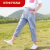 UOSU女童套装夏装套装3-15岁女孩子穿的大童棉T恤短袖破洞牛仔 牛仔裤-单件 110cm