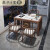 麦哟宝阳台小户型客厅组合新中式家用泡茶桌套装一体实木茶台桌岩板 岩板款 1m单茶桌