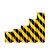 创悟邦 黄黑PVC安全警示胶带 警戒划线隔离斑马线地面安全胶带5S定位管理标志 10cm*18米 6卷