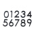 竹特 ABS塑料号码牌  100*67*10mm 数字（6） 立体门牌号码数字楼门牌楼层号提示标志牌 企业定制