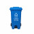 吉优士 正面脚踏垃圾桶 户外环卫 加厚塑料材质 100L-U 2个/件 L565 W475 H860