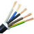 精选好货电线电缆RVV5*4平方毫米软护套塑胶芯国标三相五线五芯38 60米