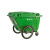400L保洁车手推塑料环卫垃圾车大号户外垃圾桶市政物业垃圾清运车 绿色整车不带盖