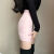 PXHU包臀裙半身裙新款春夏纯色韩版学院风粉色短裙修身百搭显瘦高腰女 酒红色 XS