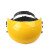 慎固 黄顶电焊面罩 全透明电焊面罩防油防喷溅有机玻璃防护面屏