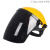 轻便式电焊面罩头戴焊工烧氩气保焊防护全烤脸辐射面具屏焊帽 黄顶茶色
