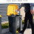 垃圾桶大号商用带盖大号垃圾箱脚踏脚踩环卫户外垃圾分类厨房 变形金刚50L灰黄色