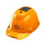 HKNA国标风扇安全帽带太阳能可充电工地头盔空调制冷内置电风扇帽子男 红色16000蓝牙空调制冷国标双风扇内置涡轮风扇